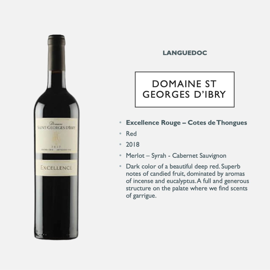 Domaine St Georges d'Ibry - l'Excellence Rouge - Cotes de Thongue IGP