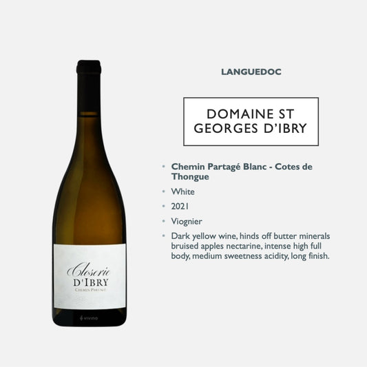 Domaine St Georges d'Ibry - Chemin Partage Blanc - Cotes de Thongue IGP